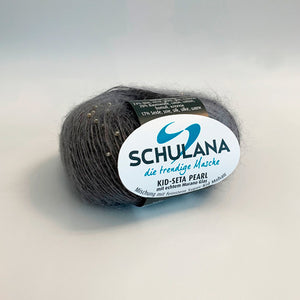 Kid-Seta Pearl von Schulana -  40% Mohair  23% Glas  20% Baumwolle  17% Seide  25 g = ca. 118 m