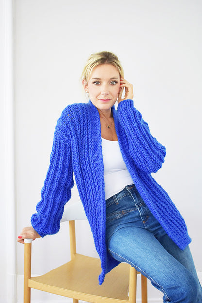 Wool package - Cobalto Uni Cardigan