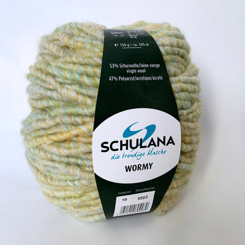 Wormy von Schulana -  53% Schurwolle  47% Polyacryl  150 g = ca. 105 m
