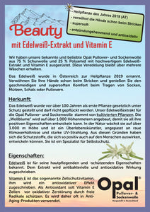 wollladen am Michel	Beauty - Wellness  mit Edelweiß-Extrakt und Vitamin E - 4-fach Sockenwolle
