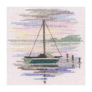 Bothy Threads Kreuzstich-Set "Menuette - Segelboot", 10x10cm, DWMIN11A, Zählmuster   Minuets - Sailing Boat