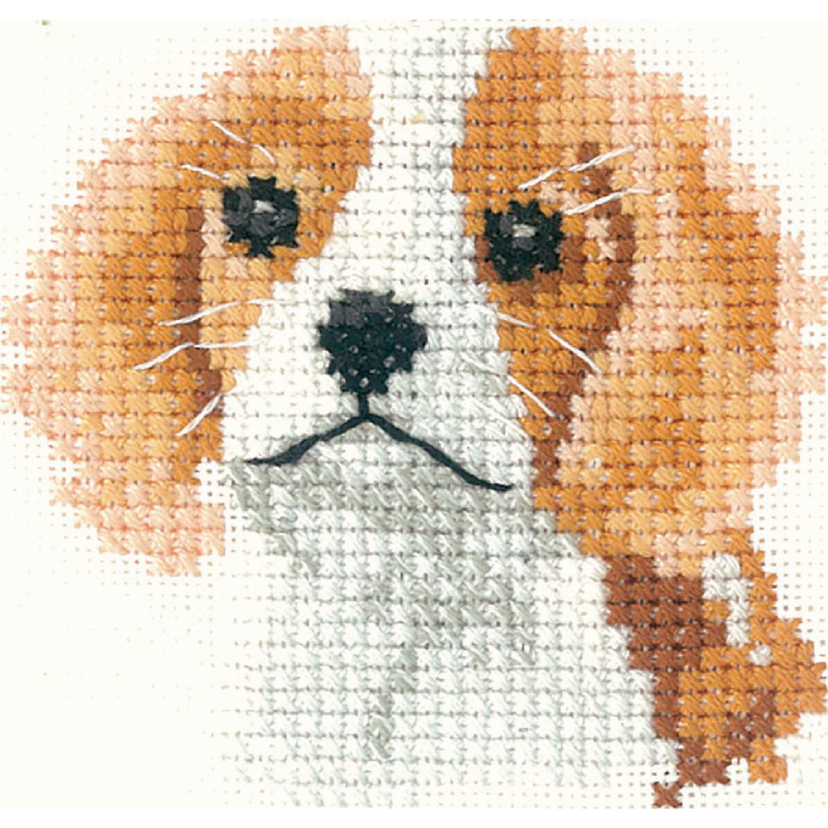 Heritage Kreuzstich Set mit Zählmuster "Spaniel-Welpe (L)" Fertige Größe: 6,5x6,5cm. Inhalt: Handarbeitsstoff Zweigart Linda 27ct, (100% Baumwolle), Stickgarn DMC Mouline (100% Baumwolle), Zählschema, Nadel, Foto, Anleitung in Englisch Originalname: Spaniel Puppy (L)