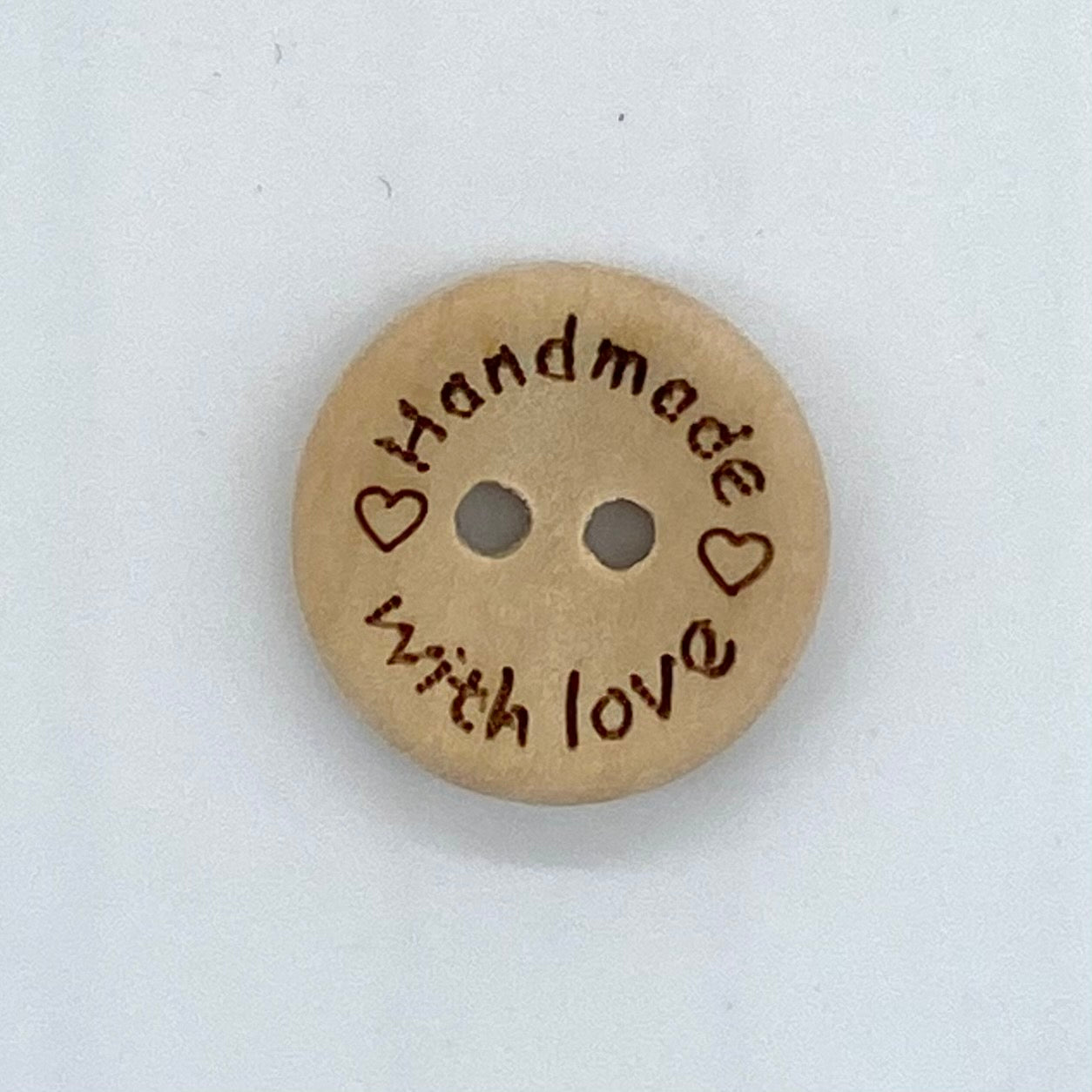 Wolle kaufen in Hamburg	Holzknöpfe "Handmade" - 15 mm
