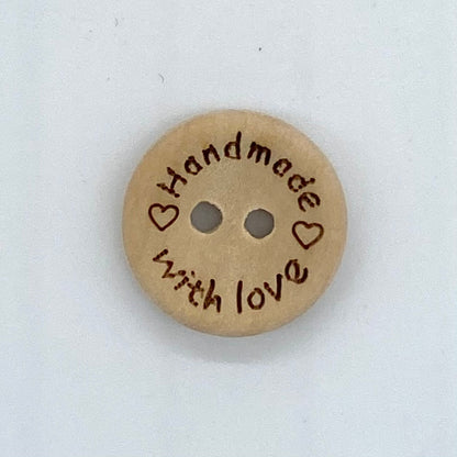 Wolle kaufen in Hamburg	Holzknöpfe "Handmade" - 15 mm