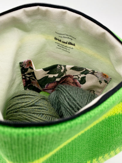 Knitted project bag "Neon"