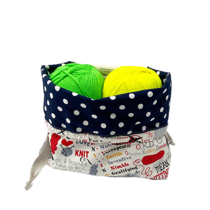 Project bag "Knitting is the new Yoga"