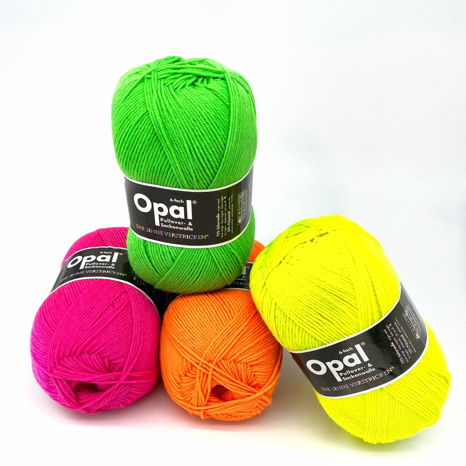 Opal Uni 6-fach NEON - Opal l 150 gr / 420 m l 75% Schurwolle (superwash) / 25% Polyamid