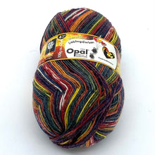 Laden Sie das Bild in den Galerie-Viewer, Opal Sockenwolle Lieblingsfarben - Best of 4-fach: Feuerwehrmann Farbe 5042
