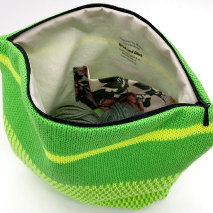 Knitted project bag "Neon"