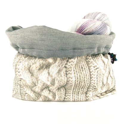 Strickprojekt-Tasche