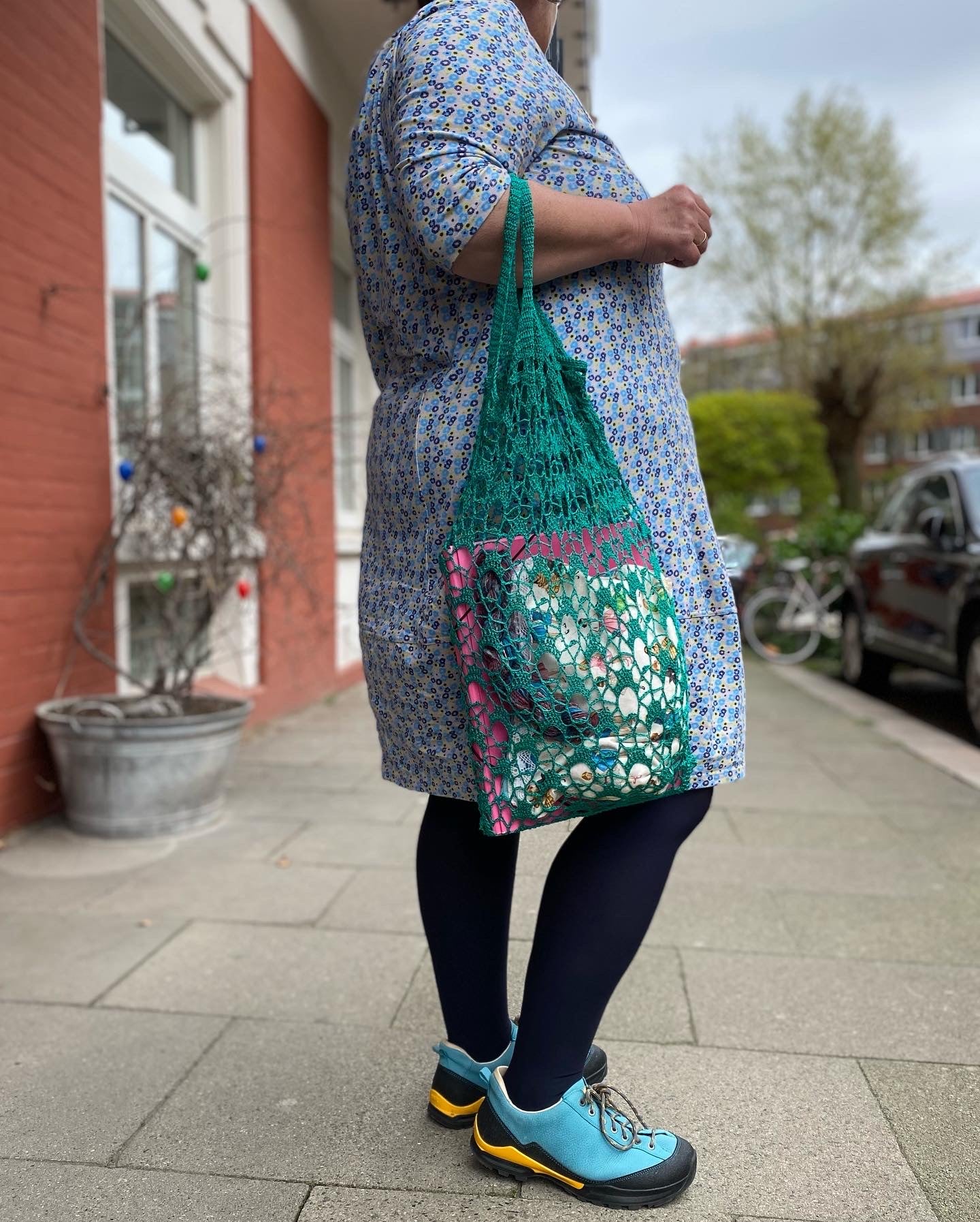 Einkaufsnetz,	Gehäkelte Netztasche "Betsy"