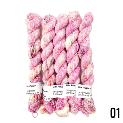 Mini Platinum - handgefärbte Sockenwolle 4-fach  20 gr