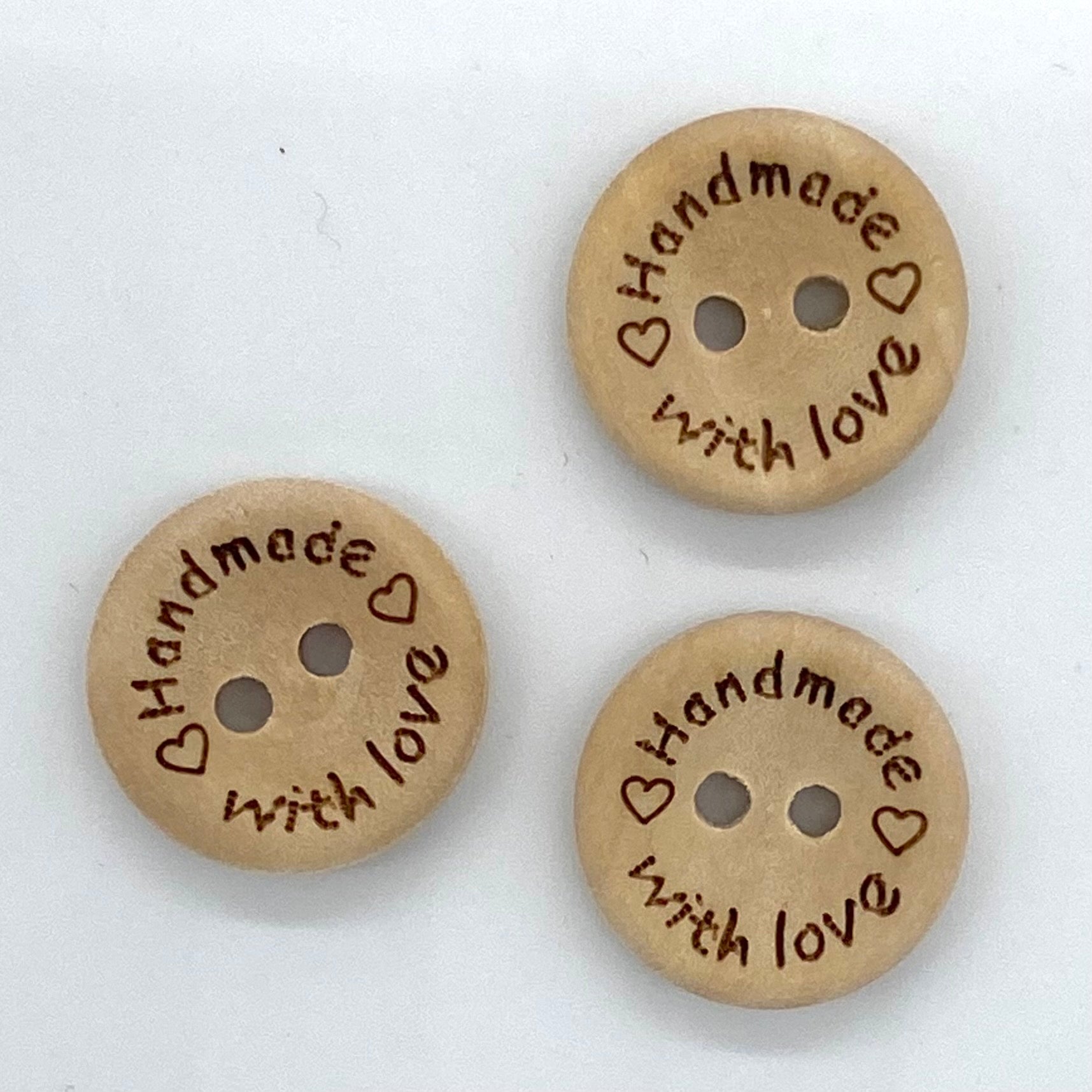 Hamburg Wolle kaufen	Holzknöpfe "Handmade" - 15 mm