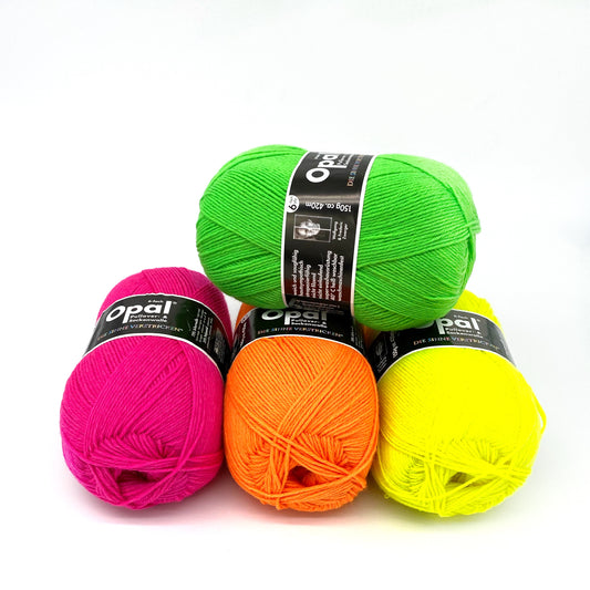 Opal Uni 6-fach NEON - Opal l 150 gr / 420 m l 75% Schurwolle (superwash) / 25% Polyamid