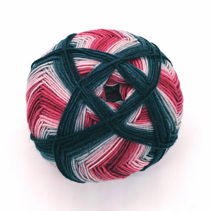 LUNGAUER SOCKENWOLLE 4 FACH MIT SEIDE - Ferner Wolle | 420 m -100 gr | 60% Wolle superwash, 20% Seide, 20% Polyamid