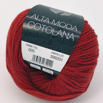 Alta Moda Cotolana - Lana Grossa l 50 gr / 150 m l 45 % Schurwolle (Merino superwash)), 45 % Baumwolle (Pima),  10 % Polyamid