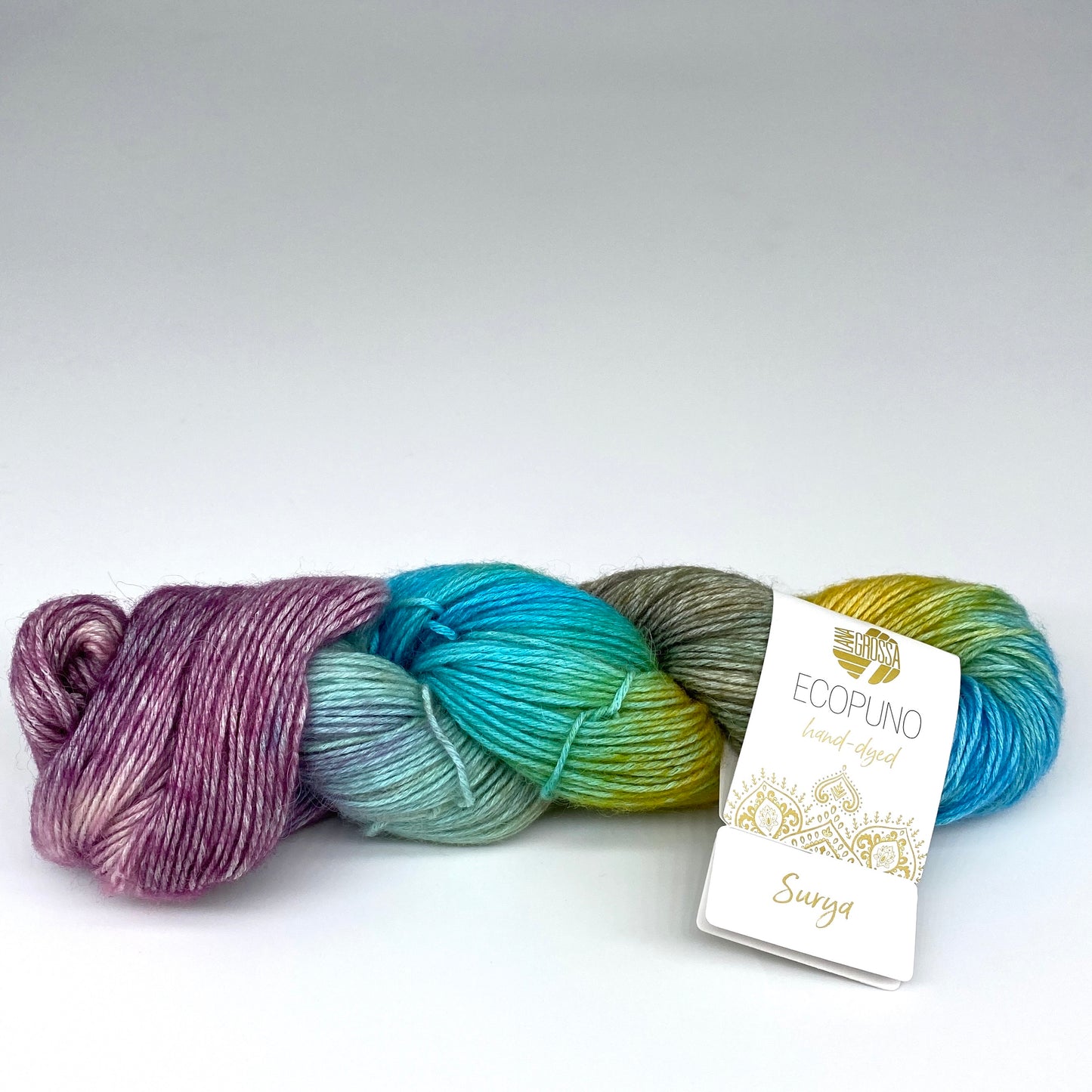 Ecopuno hand-dyed - Lana Grossa | 215/50 | 72 % Baumwolle 17 % Schurwolle (Merino) 11 % Alpaka (Baby)