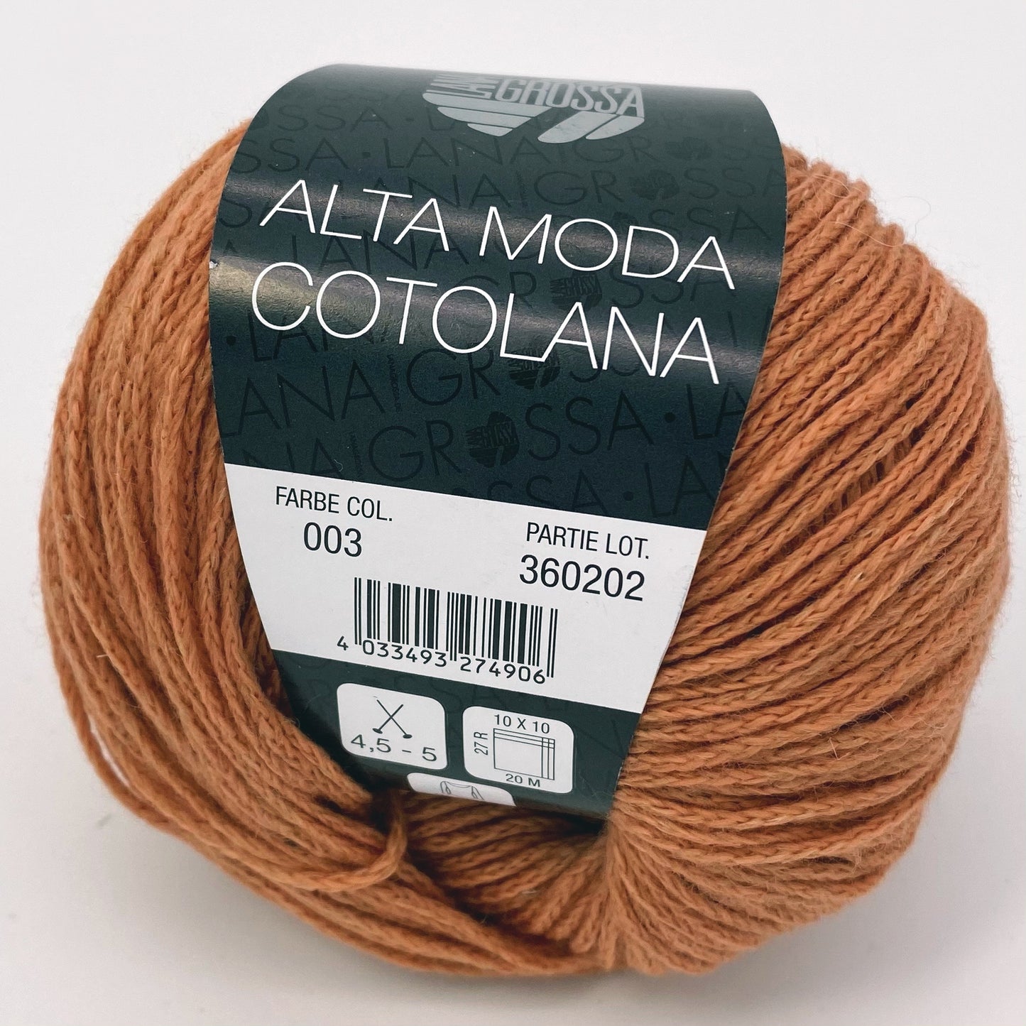 Alta Moda Cotolana - Lana Grossa l 50 gr / 150 m l 45 % Schurwolle (Merino superwash)), 45 % Baumwolle (Pima),  10 % Polyamid