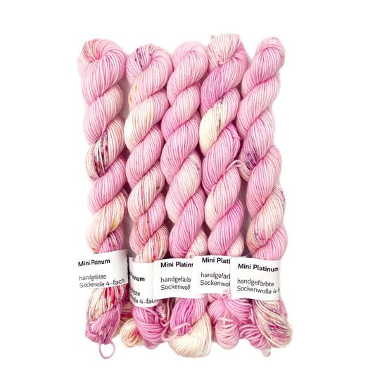 Mini Platinum - handgefärbte Sockenwolle 4-fach  20 gr