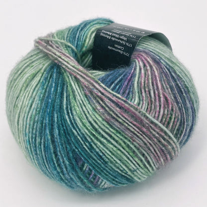 Ecopuno Print- Lana Grossa | 215/50 | 72 % Baumwolle  17 % Schurwolle (Merino)  11 % Alpaka (Baby)