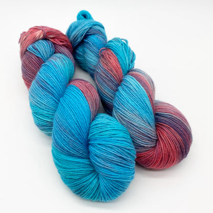 Hand-dyed 4-ply sock yarn «#Nadschiba» Fr.2/12.09