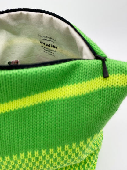 Knitted project bag "Neon"