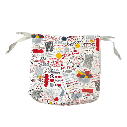 Project bag "Knitting is the new Yoga"