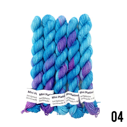 Mini Platinum - handgefärbte Sockenwolle 4-fach  20 gr