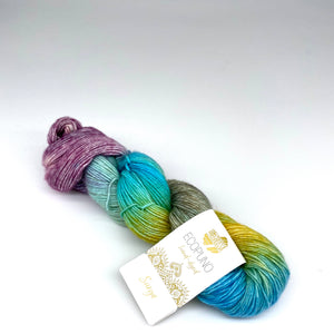 Ecopuno hand-dyed - Lana Grossa | 215/50 | 72 % Baumwolle 17 % Schurwolle (Merino) 11 % Alpaka (Baby)