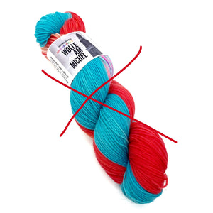 Handgefärbte Sockenwolle 4-fach «#Nadschiba» Juni Collection