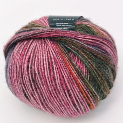 Ecopuno Print- Lana Grossa | 215/50 | 72 % Baumwolle  17 % Schurwolle (Merino)  11 % Alpaka (Baby)