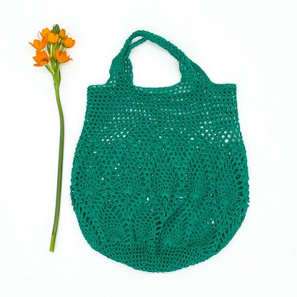 Netztasche aus Baumwolle	Gehäkelte Netztasche "Agatha"