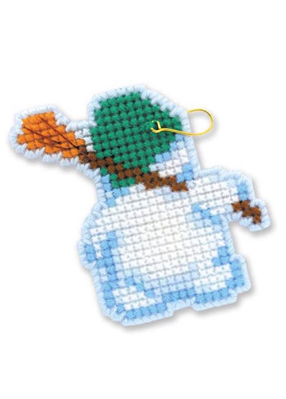 Cross stitch kit "Christmas tree decoration snowmen"