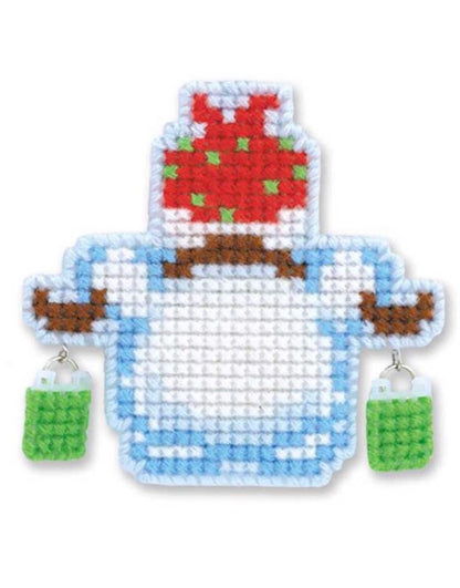 Cross stitch kit "Christmas tree decoration snowmen"