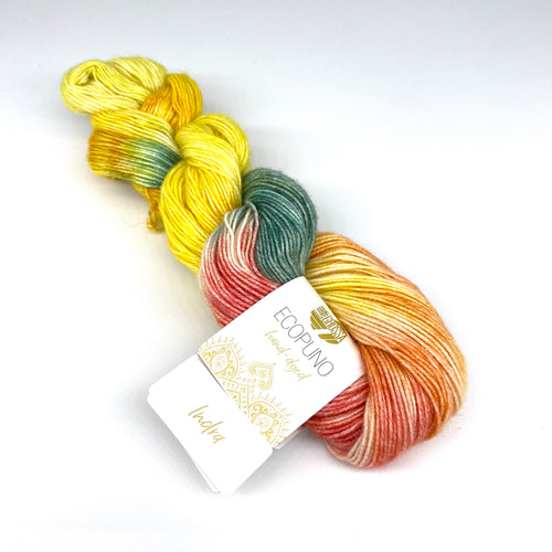 Ecopuno hand-dyed - Lana Grossa | 215/50 | 72 % Baumwolle 17 % Schurwolle (Merino) 11 % Alpaka (Baby)