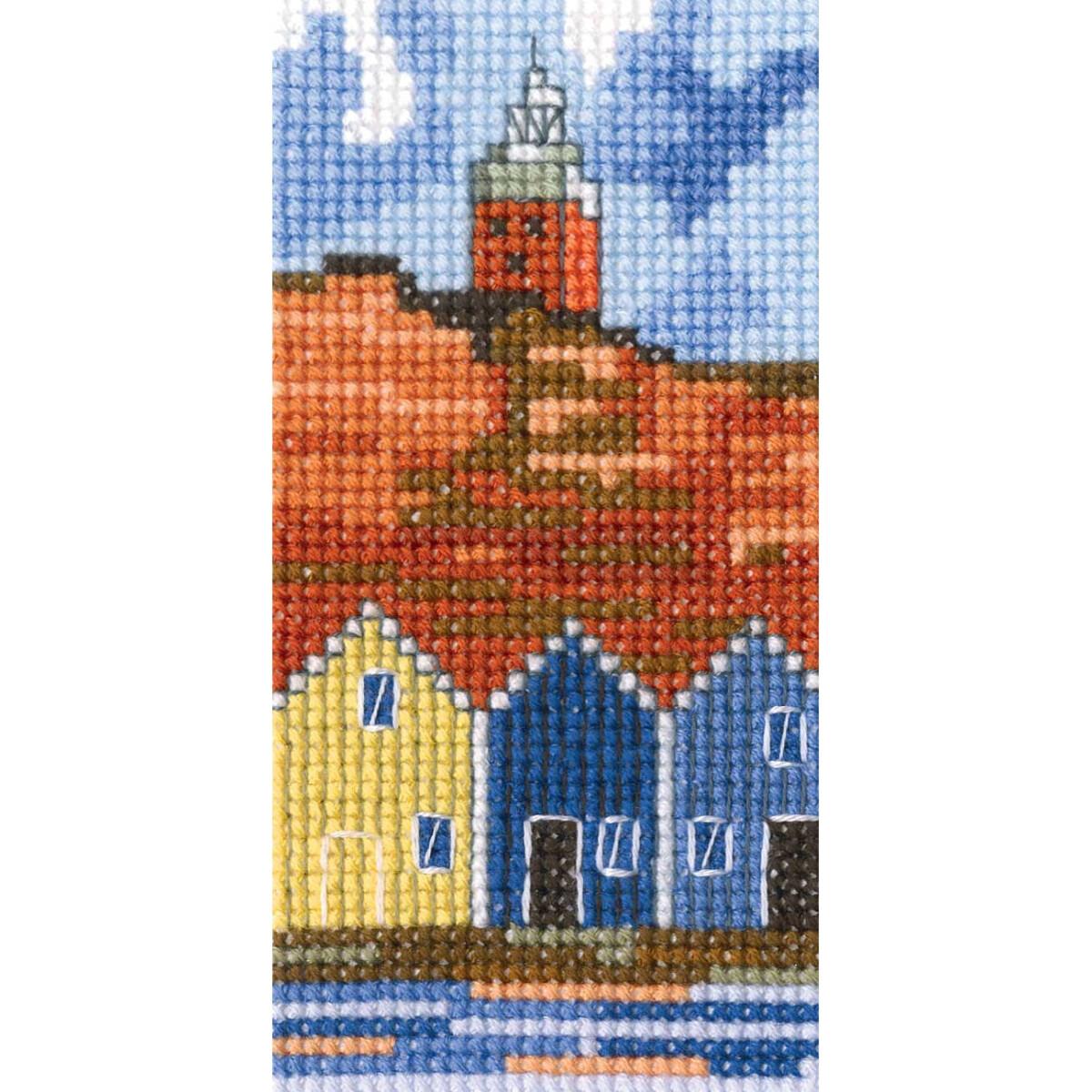Bothy Threads Kreuzstich-Set „Der Leuchtturm“ – 26x26 Cm, 14 CT Aida, Inkl. Garn, Nadel & Anleitung