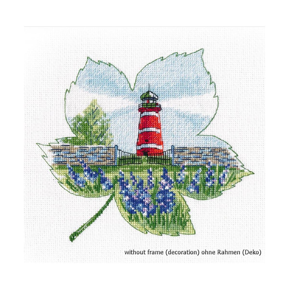  Oven Kreuzstichset "Narsholmen Leuchtturm", Zählmuster, 16x17cm
