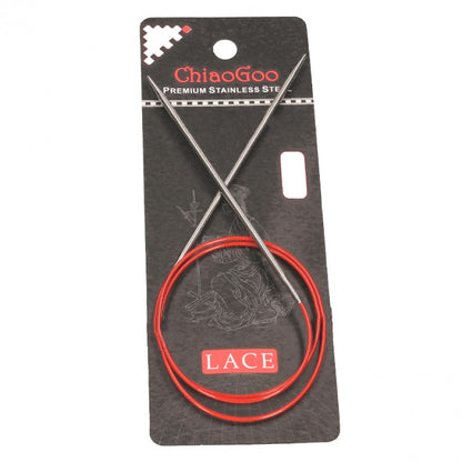 ChiaoGoo - circular knitting needle RED LACE stainless steel (80 cm)