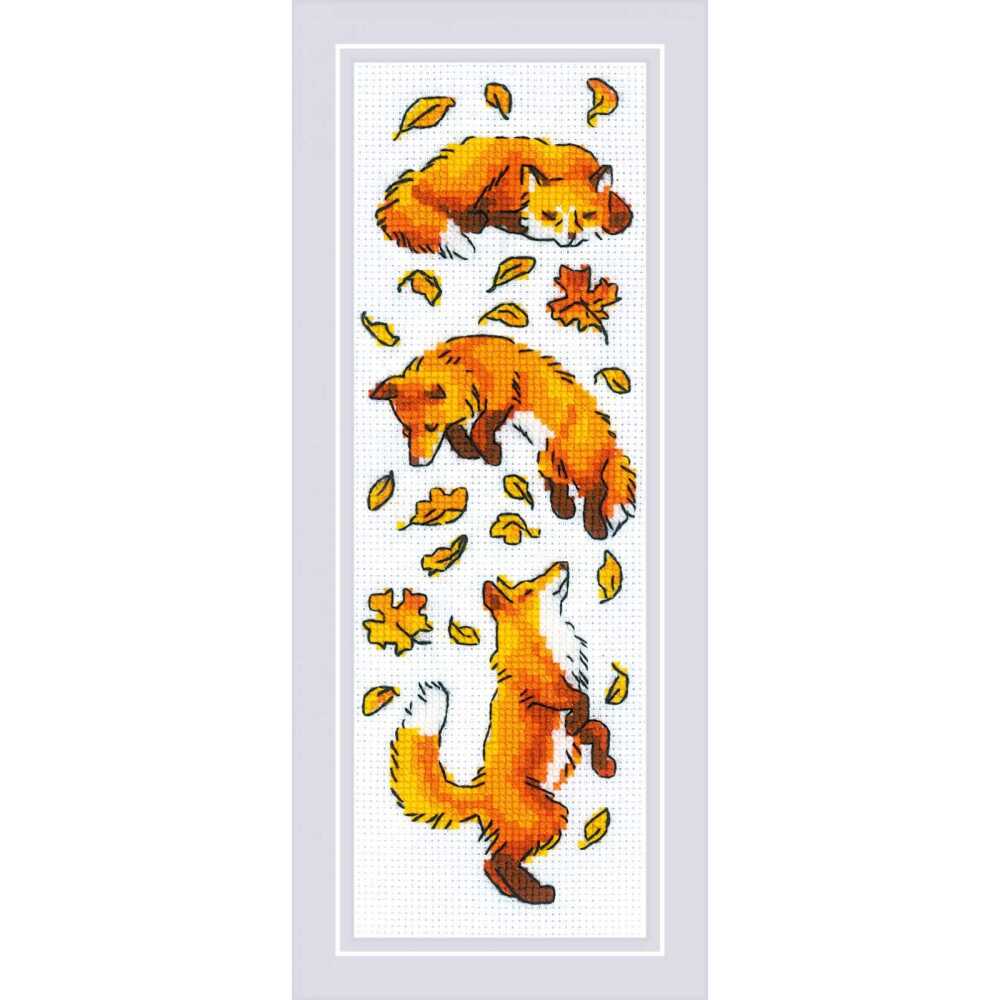 "Füchse in Blättern" - Kreuzstich-Set, Zählmuster in Hamburg