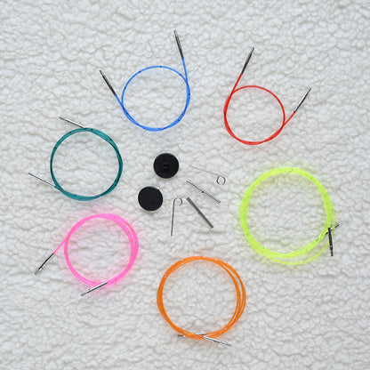 Cable and end caps for needle tips from knit pro