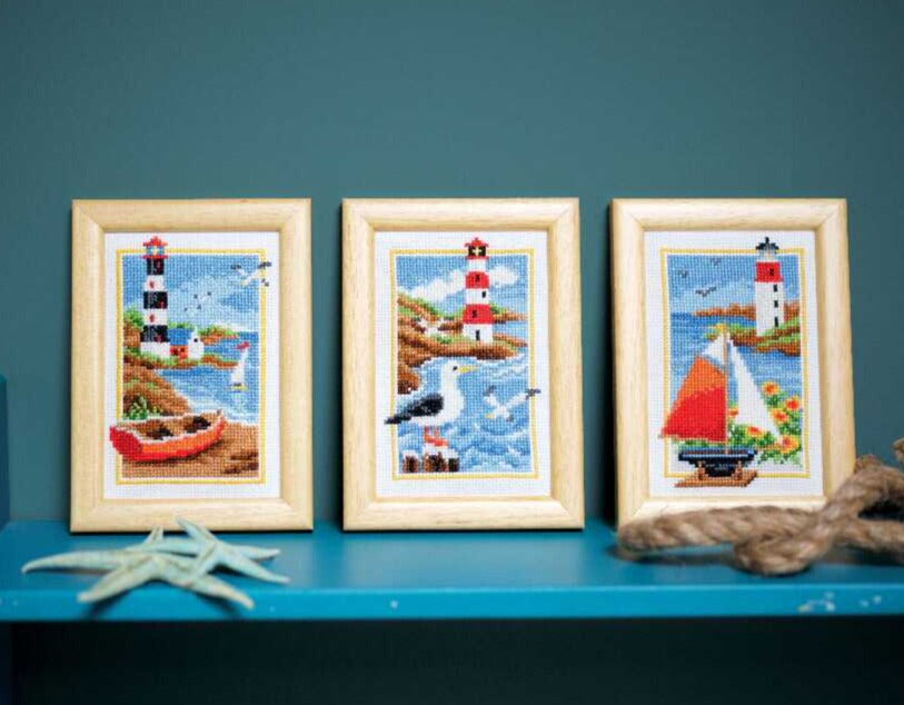 güstig kaufen	"Leuchttürme" - Miniaturen 3er Set, Zählmuster